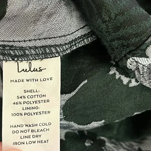 Lulus Major Flirtation Emerald Floral Jaquard Midi Dress Size M Drop Waist - Picture 9 of 10